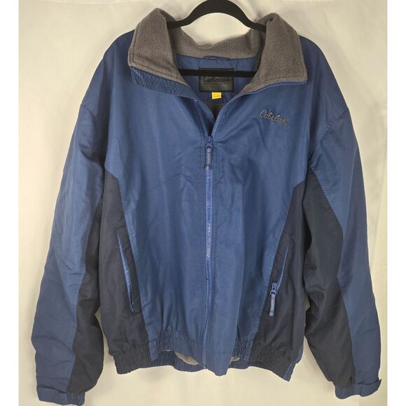Cabelas XL Tall Mens Blue & Gray Jacket Polyester Shell & Lining Nylon Sleeve Li - Picture 1 of 7